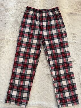 Kids Red Plaid Fleece Pajama Pants - Cozy Holiday Sleepwear